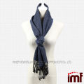 Navy Yarn Dyed Classical Plaid Scarf